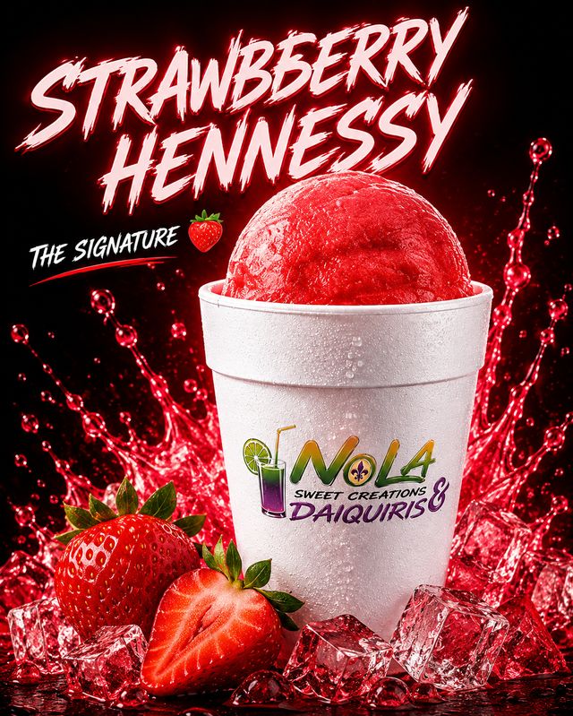 Strawberry Hennessy boozy water ice — the signature flavor